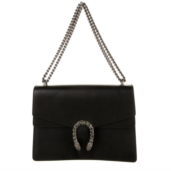 Gucci Dionysus Black Leather Medium Shoulder Bag - Picture 1 of 11